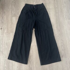 Madewell Cargo Linen Black Pants Size 2